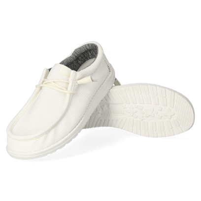 Wally Sport Mesh Heren Instappers White/White