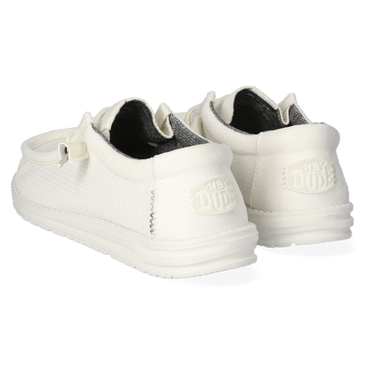 Wally Sport Mesh Heren Instappers White/White