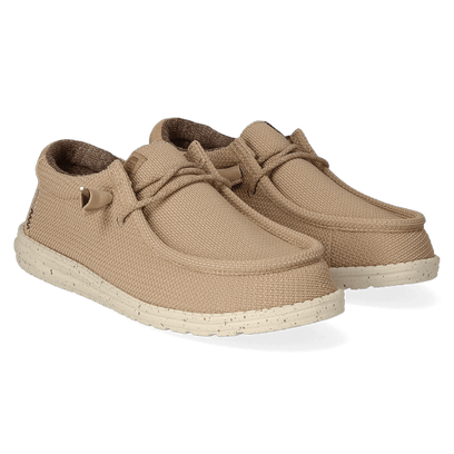 Wally Sport Mesh Heren Instappers Tan/White