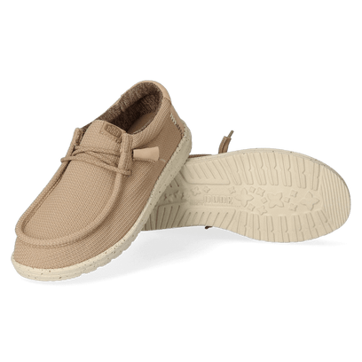 Wally Sport Mesh Heren Instappers Tan/White