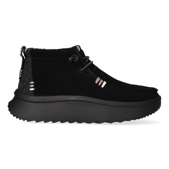 Wendy Peak Hi Suede Dames Instappers Black