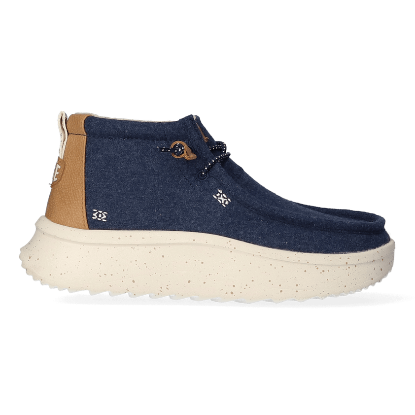 Wendy Peak Hi Wool Dames Instappers Navy