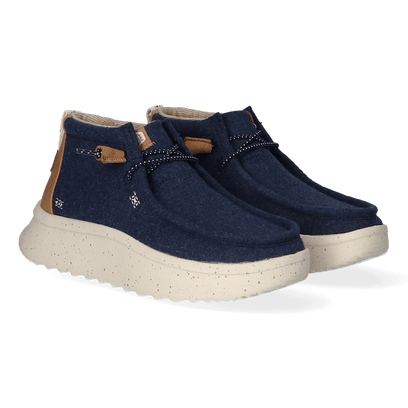 Wendy Peak Hi Wool Dames Instappers Navy