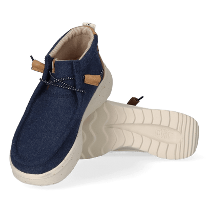 Wendy Peak Hi Wool Dames Instappers Navy