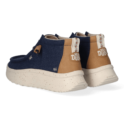 Wendy Peak Hi Wool Dames Instappers Navy