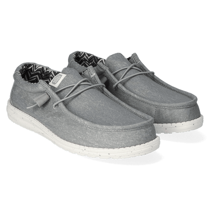 Wally Canvas Heren Instappers Light Grey