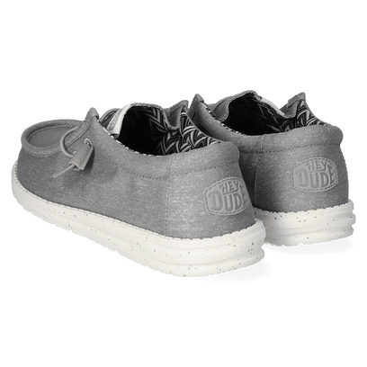 Wally Canvas Heren Instappers Light Grey