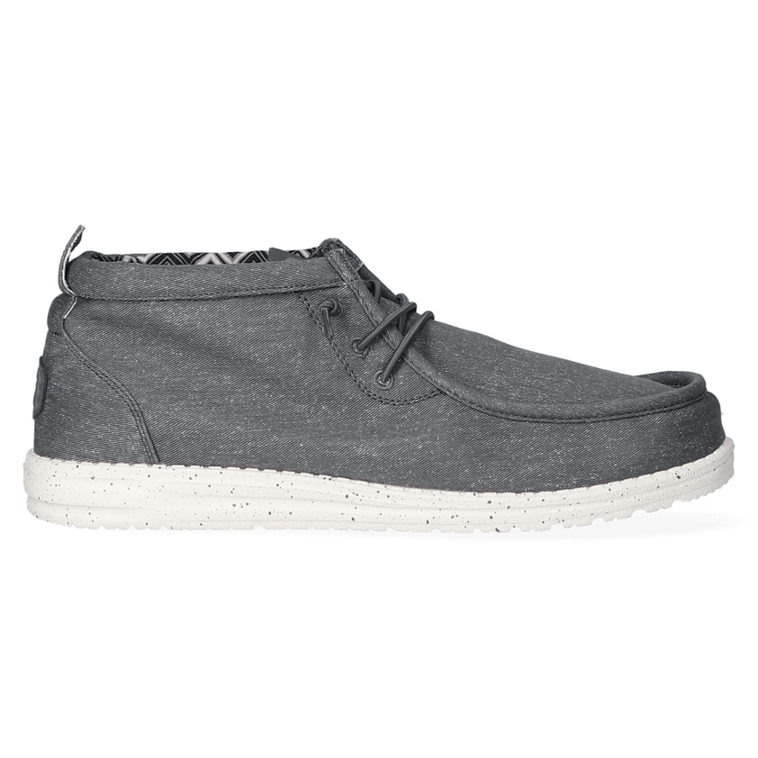 Wally Mid Canvas Heren Instappers Grey