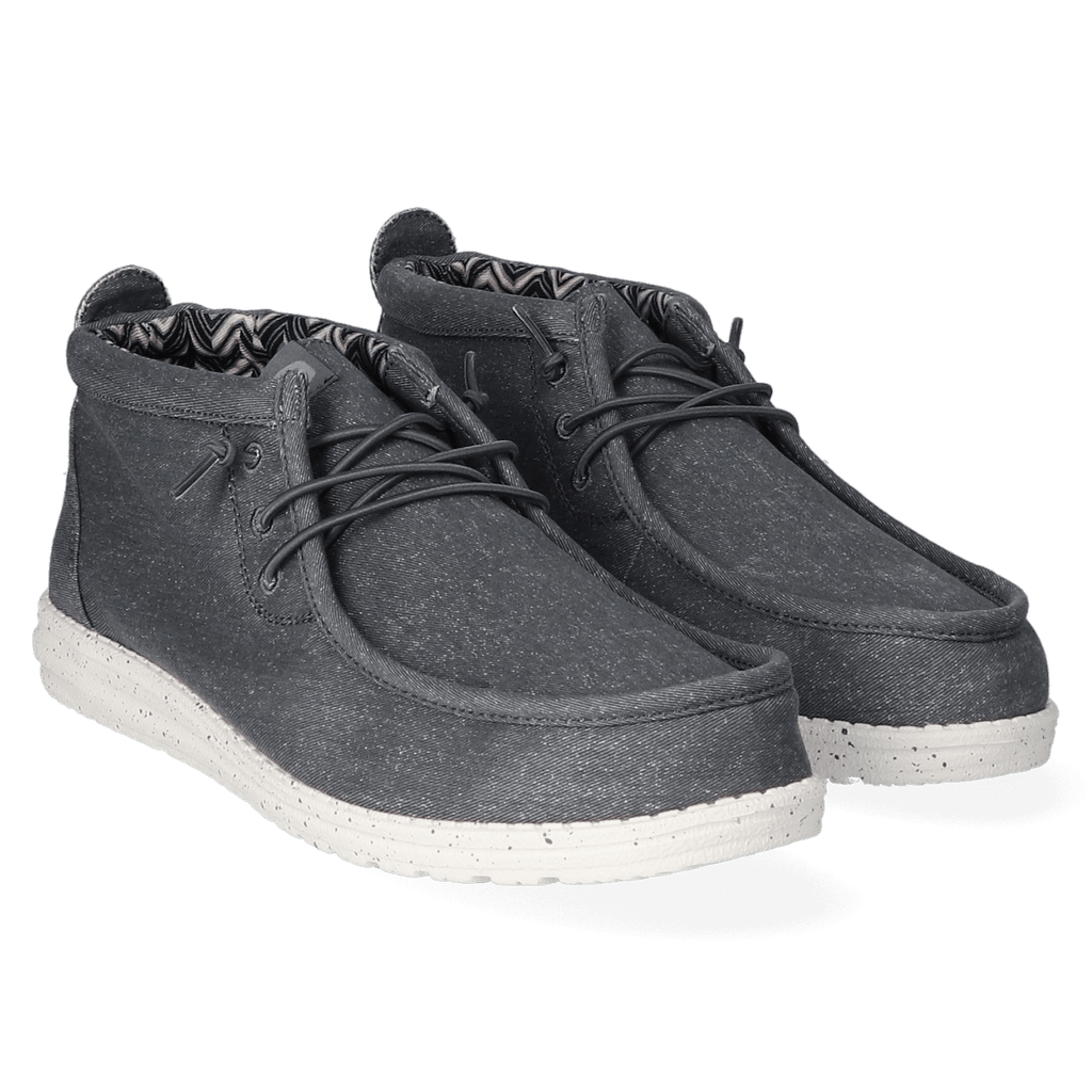 Wally Mid Canvas Heren Instappers Grey