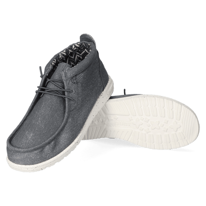 Wally Mid Canvas Heren Instappers Grey