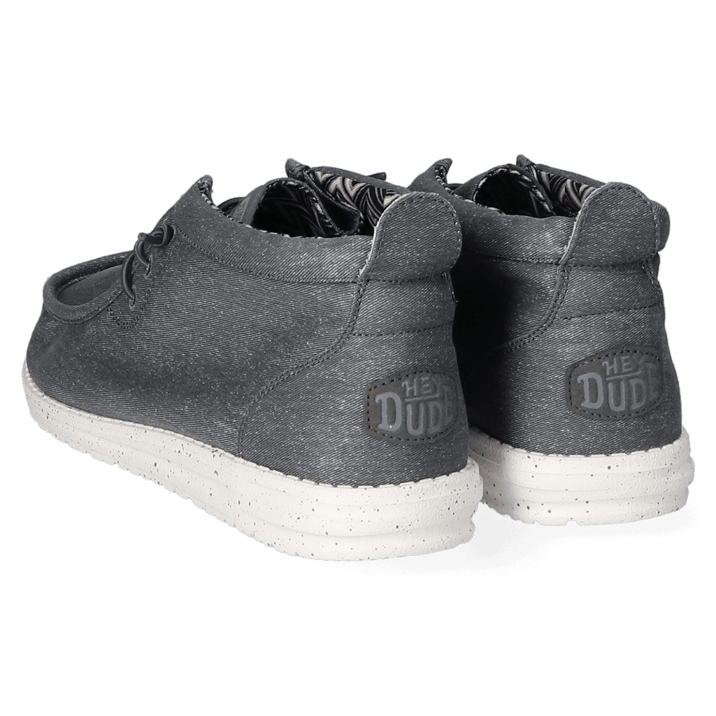 Wally Mid Canvas Heren Instappers Grey