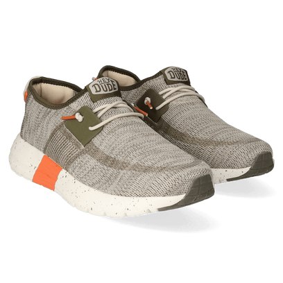 Sirocco Sport Mode Heren Sneakers Green/Dusty Olive/Orange