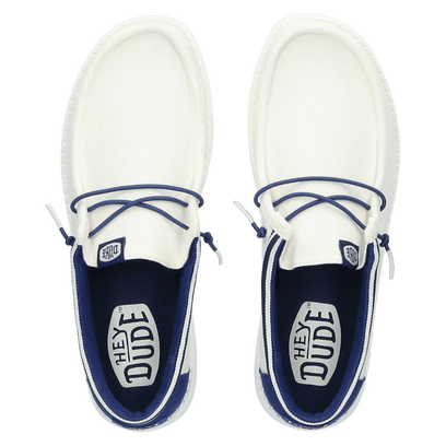 Wally Letterman Heren Instappers White/Blue