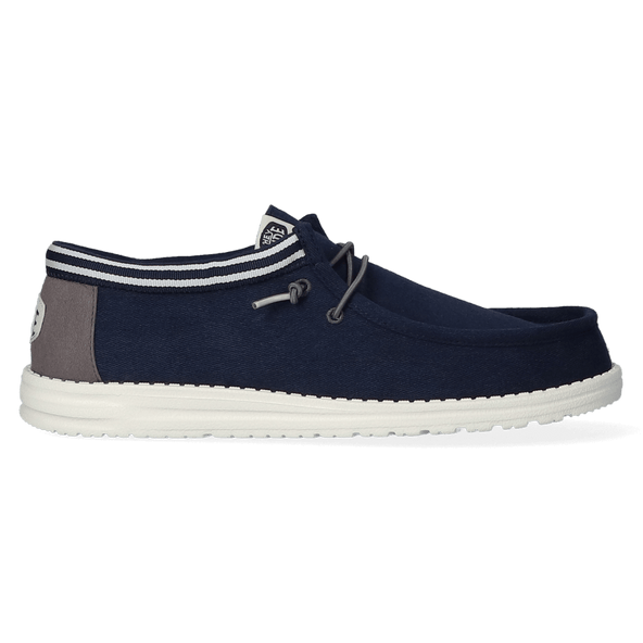 Wally Letterman Heren Instappers Navy/Grey