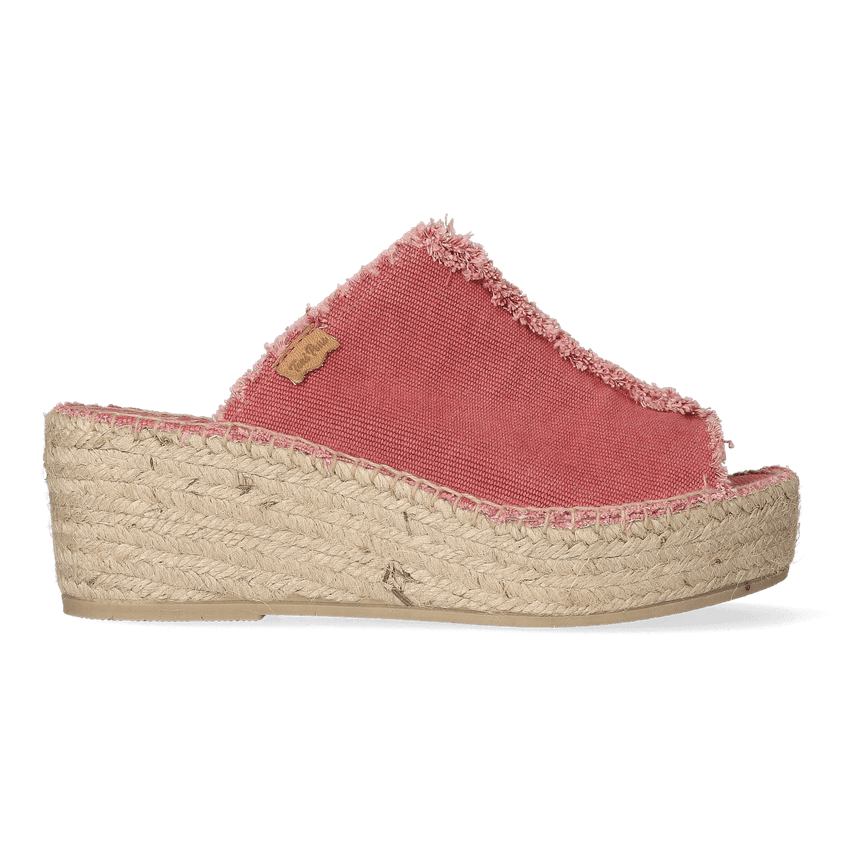 Itaca Katoen Dames Espadrilles Blush