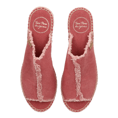 Itaca Katoen Dames Espadrilles Blush