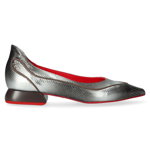 Basil Dames Flats Mini Viper Silver/Black