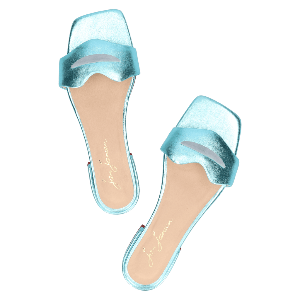 Cupido Dames Slippers Metallic Blue