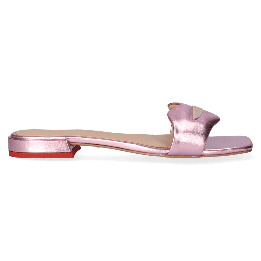 Cupido Dames Slippers Metallic Rose