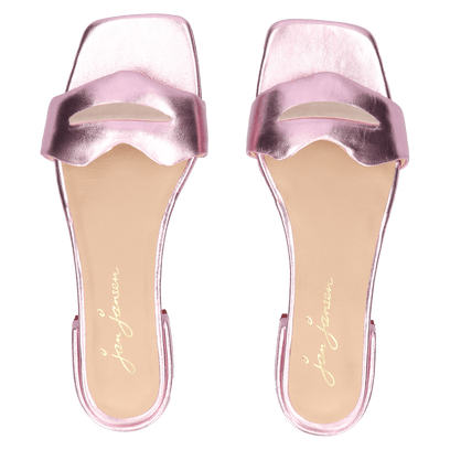 Cupido Dames Slippers Metallic Rose