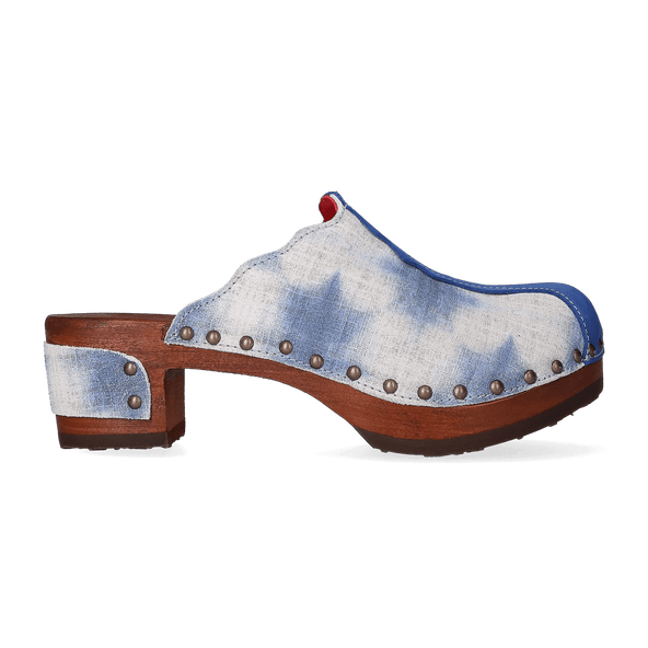 Wannabe Wood Dames Clogs Jeans Blue