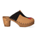 Walk On Wood Dames Clogs Cuoio Nero