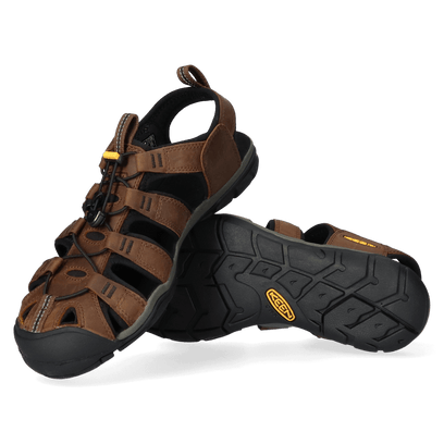 Clearwater CNX Heren Wandelsandalen Leer Dark Earth/Black