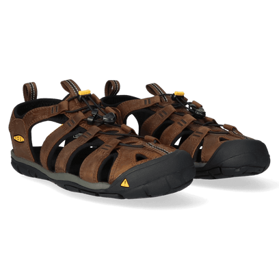 Clearwater CNX Heren Wandelsandalen Leer Dark Earth/Black