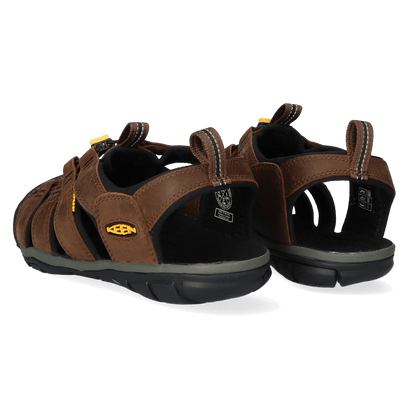 Clearwater CNX Heren Wandelsandalen Leer Dark Earth/Black