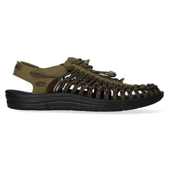 Uneek Heren Sandalen Dark Olive/Black