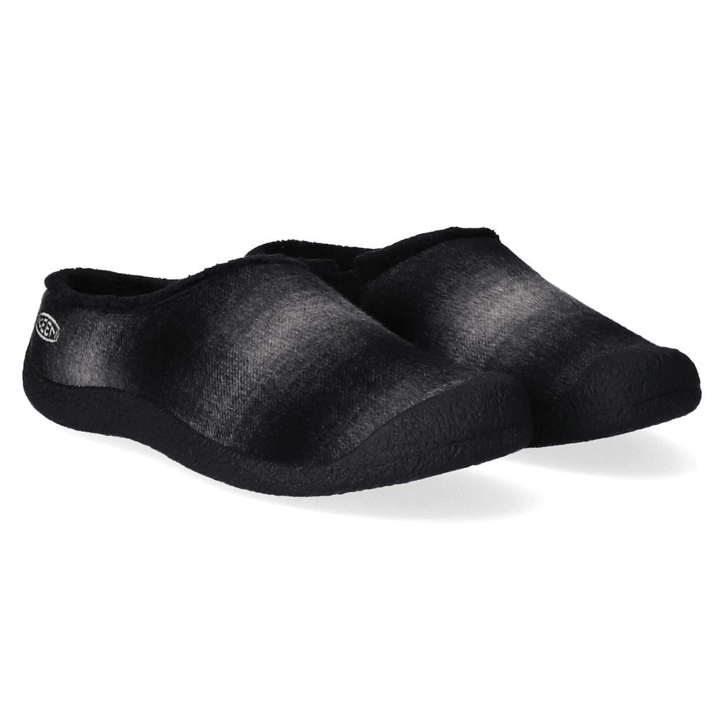 Howser Slide Dames Slip-On Black Plaid/Dark Grey