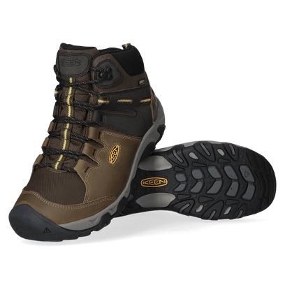 Steens Dames Bergschoenen Black Olive/KEEN Yellow