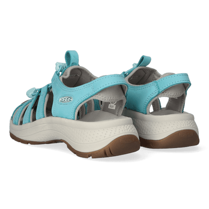 Astoria West Leather Dames Wandelsandalen Porcelain/Blue Glass