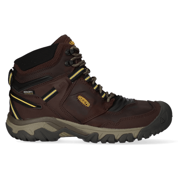 Ridge Flex Mid Heren Wandelschoenen Coffee Bean/Keen Yellow