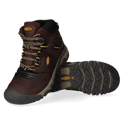 Ridge Flex Mid Heren Wandelschoenen Coffee Bean/Keen Yellow