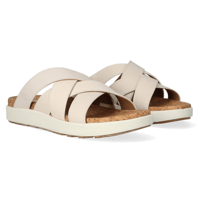 Elle Mixed Slide Dames Slippers Birch/Star White