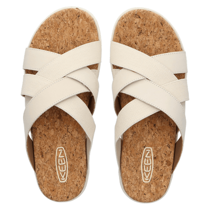 Elle Mixed Slide Dames Slippers Birch/Star White