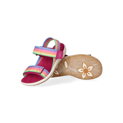 Elle Backstrap Younger Kids Sandalen Rainbow/Festival fuchsia