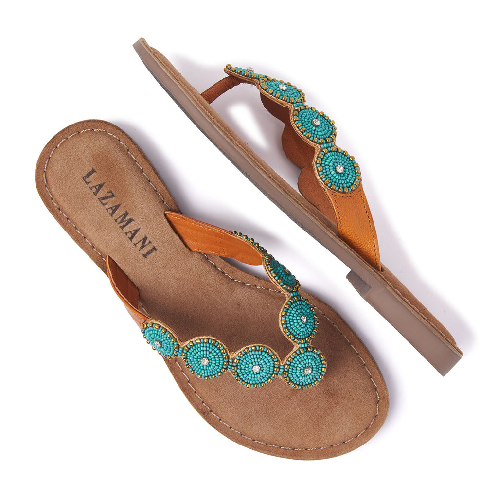 Dames Slippers 75.453 Turquoise