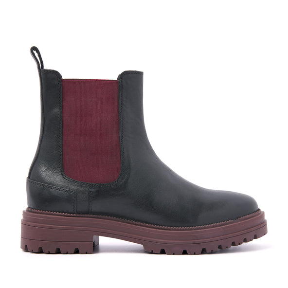 Dames Chelsea Boots 85.417 Bordo-Black