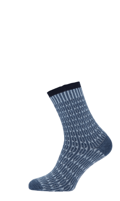 Baby Cable Damessokken Denim