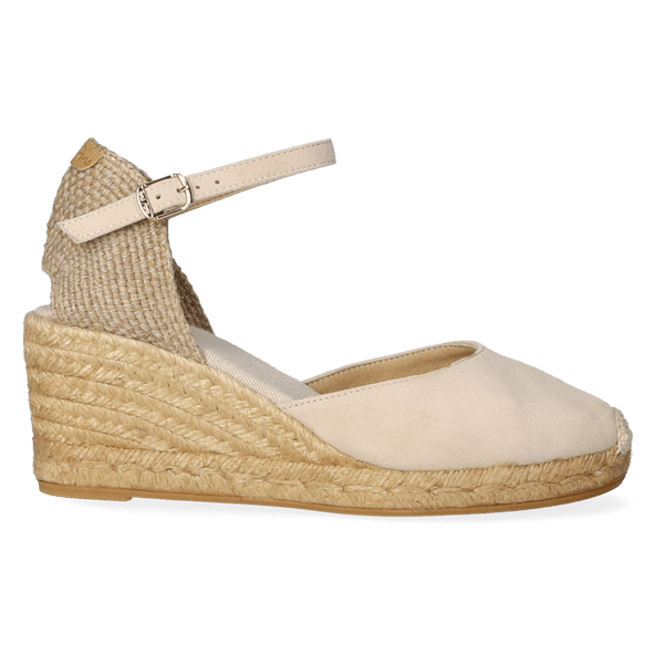 Lloret-5 Suede Dames Espadrilles Pedra