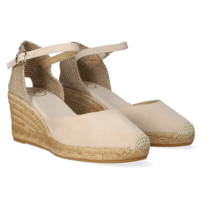 Lloret-5 Suede Dames Espadrilles Pedra