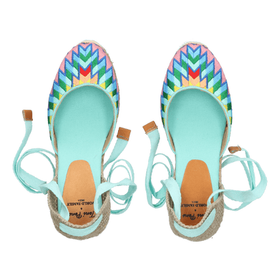 Lolita Canvas Dames Espadrilles Rainbow