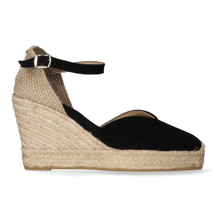 Mirta-A Suede Dames Espadrilles Negre