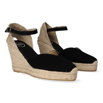 Mirta-A Suede Dames Espadrilles Negre