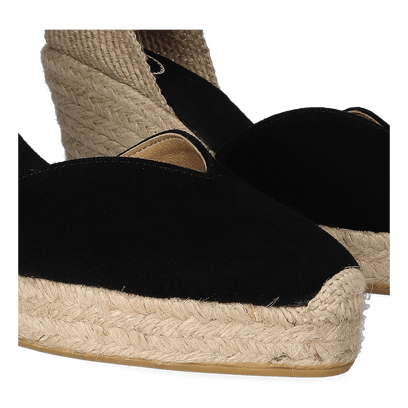 Mirta-A Suede Dames Espadrilles Negre