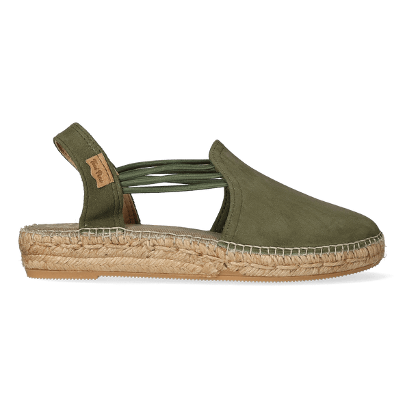 Nuria Suede Dames Espadrilles Caqui