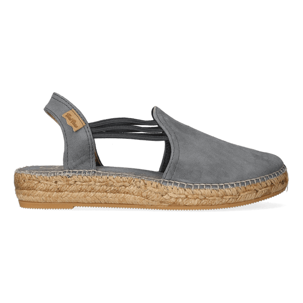 Nuria Suede Dames Espadrilles Gris