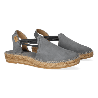 Nuria Suede Dames Espadrilles Gris